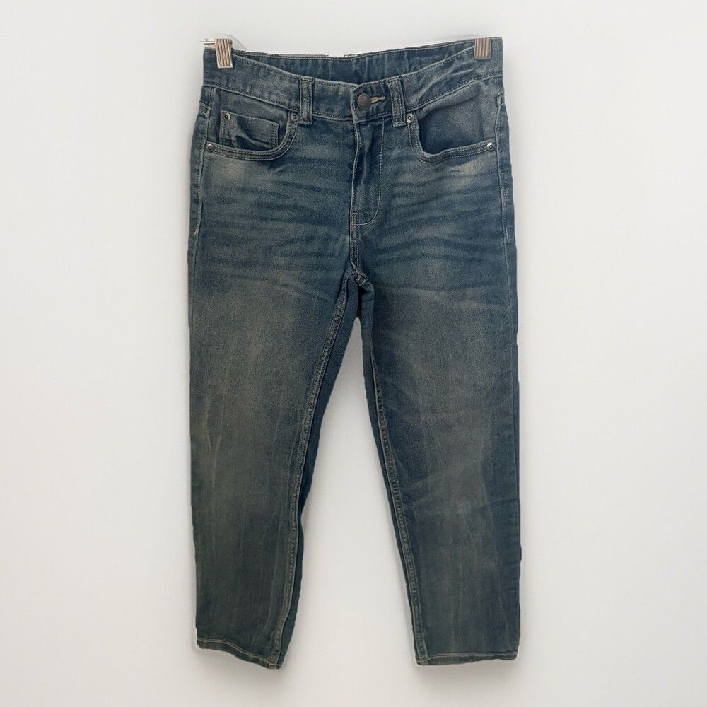 Wonder Nation Girls Adjustable Waist Stretch Skinny Medium Wash Blue Jeans 12